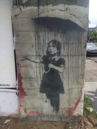Banksy's Rain Girl